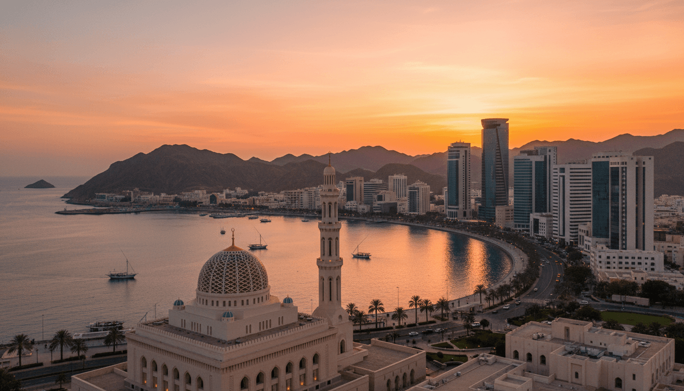 Muscat, Oman skyline featured on HijrahList